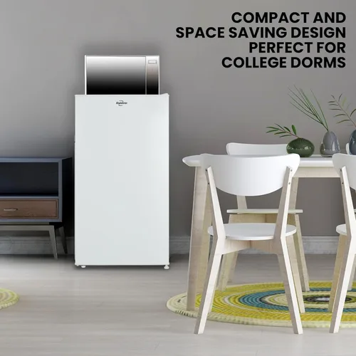 Miniatura 2 de Koolatron - Refrigerador compacto de 3.1 pies cúbicos + combo de microondas de 700 W: incluye nevera/congelador de respaldo plano blanco +