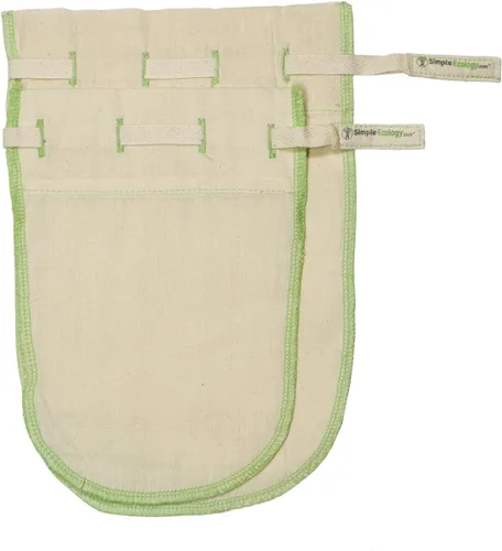 Simple Ecology Bolsas coladoras de muselina de malla fina de algodón orgánico, reutilizables, 100% naturales, filtros de café sin microplásticos