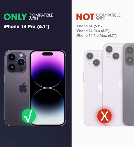 Miniatura 2 de SUPCASE Funda para iPhone 14 Pro con soporte y clip para cinturón (Unicorn Beetle Pro), [protector de pantalla integrado]