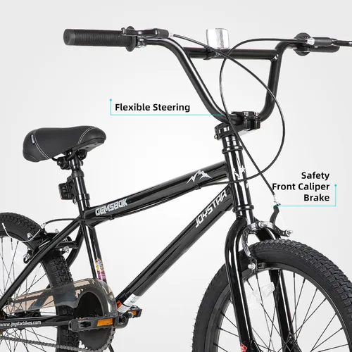Miniatura 3 de JOYSTAR 20 24 Inch Kids BMX Bike for Boys and Girls Age 7-12 Freestyle Bicycle for Beginner Level Riders with Dual Hand Brakes & 2 Pegs 24" Kids