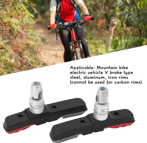 Miniatura 4 de Pastillas de frenos de bicicleta, todo tipo de clima, 2 piezas, bloques de freno universales para bicicleta de carretera para bicicleta de montaña