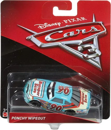Miniatura 5 de Auto de juguete Disney/Pixar Cars 3, Ponchy Wipeout (con resguardo trasero), vehículo die-cast