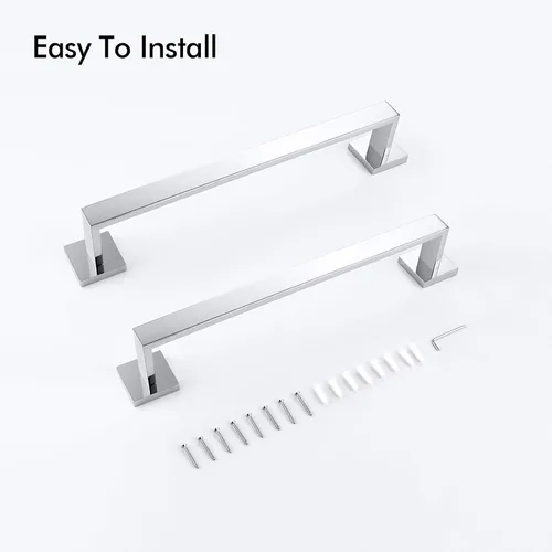 Miniatura 10 de BANOLUX - Toallero individual de 12 pulgadas para baño, toallero para baño, montado en la pared, soporte de toalla de mano de acero inoxidable Cromo