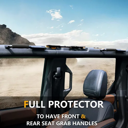 Miniatura 7 de Asas de aluminio para Ford Bronco de 4 puertas de tamaño completo para asiento delantero y trasero trasero 2021 2022 2023 2024 2025 2026, accesorios