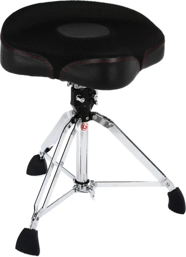 Miniatura 5 de Gibraltar GGS10T Taburete corto de 21 pulgadas con asiento redondo, trípode plegable con reposapiés