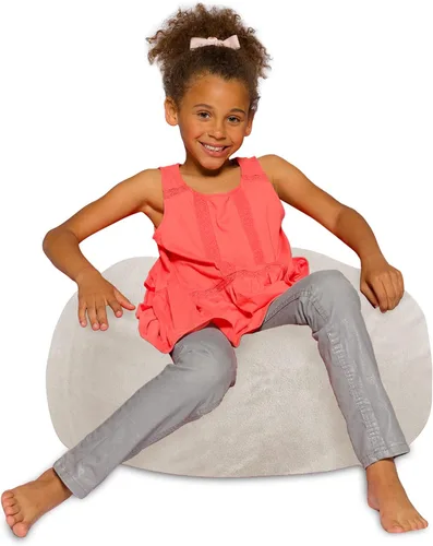 Miniatura 48 de Posh Creations - Sillón puff para niños, adolescentes y adultos, incluye funda extraíble y lavable a máquina, tamaño mediano de 27 pulgadas, lona
