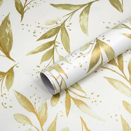 Miniatura 10 de Livebor Papel tapiz de hoja de olivo para despegar y pegar, papel de contacto de hojas de 17.7 x 78.7 pulgadas, color verde salvia, papel tapiz