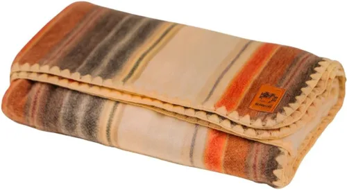 Miniatura 11 de Manta de lana de alpaca - Tamaño individual para cama y manta cálida, ligera, para sofá o campamento - Exterior - 75 x 38 pulgadas (blanco y marrón)
