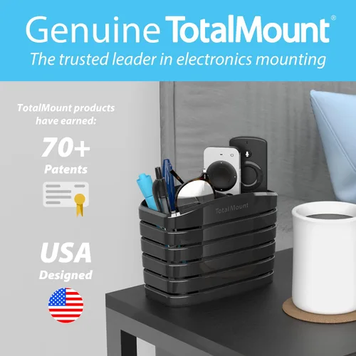 Miniatura 5 de TotalMount Remote Control Holder – Premium Quality and Extra Stable to Place Near Your TV, Bed, or Table (Medium – Fits Three Remotes, Premium Black)