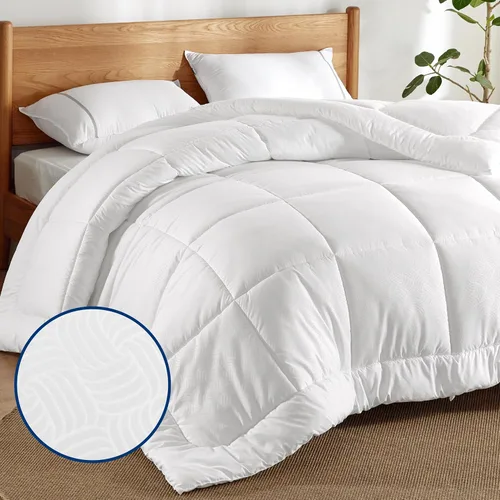 Miniatura 15 de Bedsure - Edredón de color liso Blanco