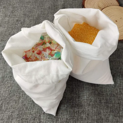 Miniatura 6 de SumDirect 20 bolsas de muselina de algodón, bolsas de regalo ligeras blancas transpirables con cordón, bolsas de almacenamiento reutilizables