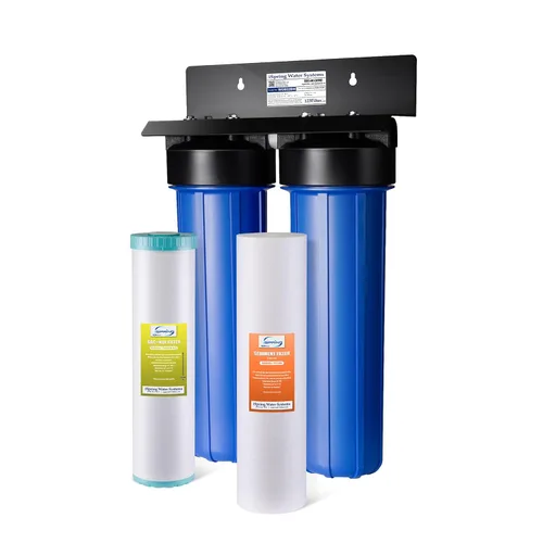 Miniatura 14 de iSpring WGB22B - Sistema de filtración de agua de 2 etapas para toda la casa, filtros de bloque de sedimentos y carbono de 20 x 4.5 pulgadas
