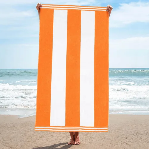 Miniatura 27 de Superior Juego de toallas de playa de algodón de gran tamaño de 4 piezas, toallas absorbentes para baño, playa, piscina, natación, adultos, niños