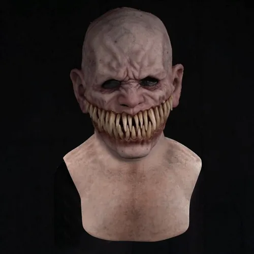 Miniatura 5 de ROTORS Máscara de miedo de Halloween, máscara de diablo fantasma terrorífico, fiesta de baile, máscara bioquímica de zombi alienígena para Halloween
