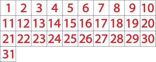 Miniatura 18 de Imanes de fecha de calendario – Negro, 0.75 x 0.75 pulgadas – DCM Solutions – Etiquetas magnéticas para pizarras blancas y superficies magnéticas