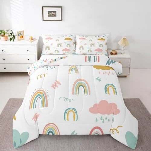 Miniatura 25 de Erosebridal Juego de ropa de cama de guitarra, juego de edredón de notas musicales de mariposa, tamaño individual, juego de edredón de música hip