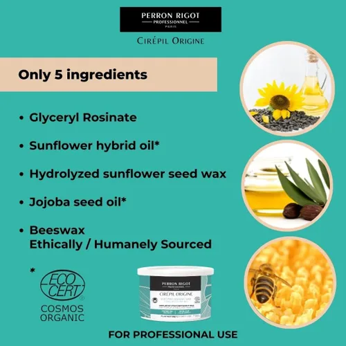 Miniatura 7 de Cirepil - Origine - Lata de cera suave de 14.11 onzas - Cera orgánica certificada por Cosmos - 100% natural con aceite de jojoba - Sin fragancia