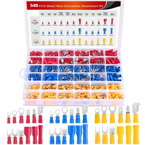 Miniatura 18 de Nilight 200 PCS Conectores de Empalme Termorretráctiles - Conectores de Cable Impermeables - Terminales Eléctricos de Grado Marino Automotriz - Kit