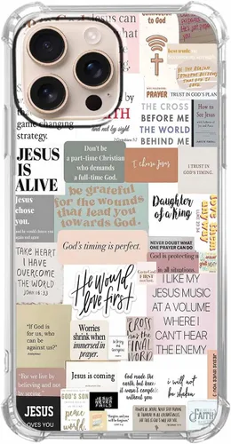 Miniatura 39 de Funda para Celular con Versículos de la Biblia, Colocación de Citas Cristianas de Jesús, Diseño Collage, Funda Protectora Suave de TPU de Moda