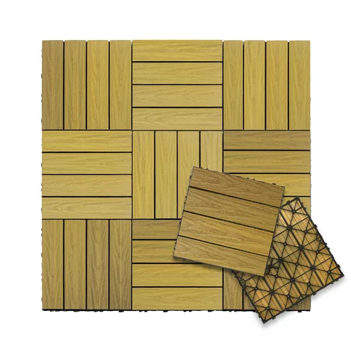 Miniatura 23 de NewTechWood UltraShield Naturale - Azulejo compuesto para exteriores (1 pie x 1 pie), color rosa de Seúl (10 pies cuadrados por caja)