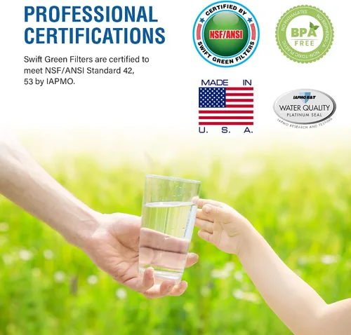 Miniatura 5 de Swift Green Filters SGF-LA50 Filtro de agua compatible para refrigerador LG LT600P, 5231JA2006A, 46-9990, EFF-6003A, EFF-6004A, fabricado en Estados