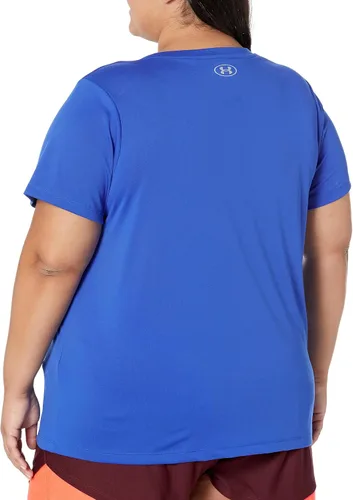 Miniatura 2 de Under Armour - Camiseta UA Tech de manga corta y cuello en V para mujer, unicolor