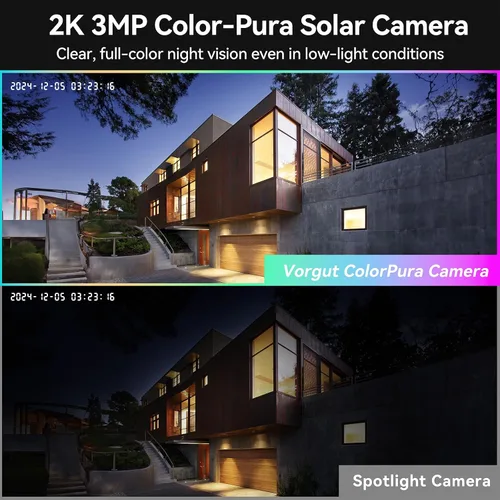 Miniatura 3 de Sistema de cámara de seguridad con energía solar para exteriores con monitor de 10 pulgadas, 2 cámaras inalámbricas 2K para seguridad del hogar