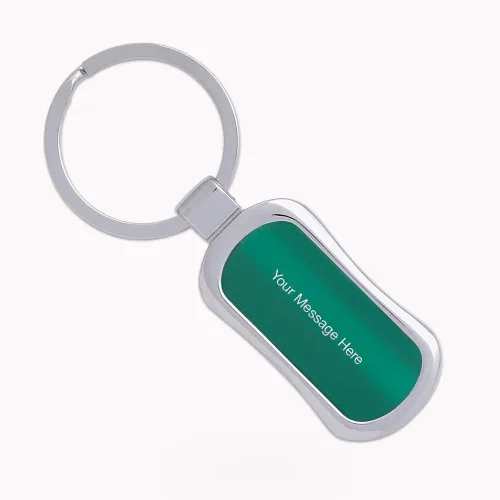 Miniatura 5 de Llavero grabado personalizado con llavero dividido. Disponible en 4 colores clásicos con detalles plateados, personalización gratuita, ideal