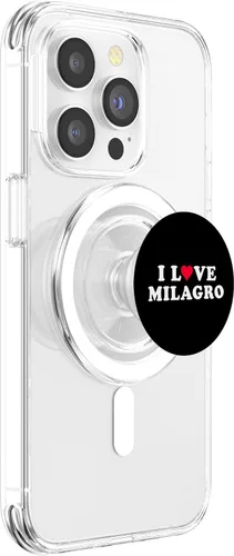 Miniatura 3 de I Love Milagro Matching Girlfriend & Boyfriend Milagro Name PopSockets MagSafe PopGrip for iPhone
