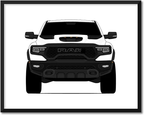 Color personalizable: póster Custom Car Posters hecho a mano compatible con Ram 1500 TRX (2021-presente) 5ª generación, decoración artística de