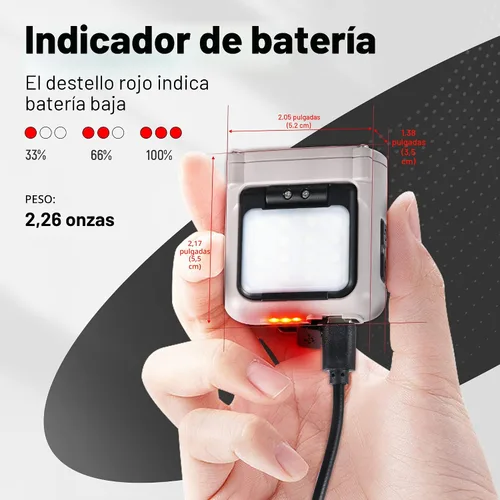 Miniatura 7 de Hopedone Luz LED para casco, 800 lúmenes, recargable, regulable, con clip, luces de casquillo, linterna ajustable de 180°, impermeable, para correr