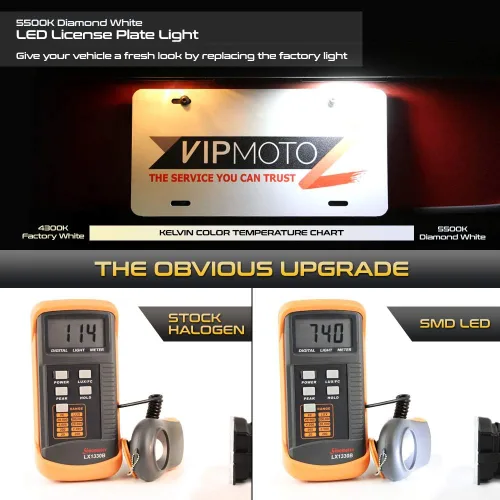 Miniatura 3 de VIPMOTOZ Luz LED completa para placa de matrícula 2014-2022 compatible con Dodge Durango, 6000 K blanco diamante, juego de 2 piezas de repuesto
