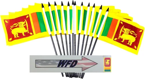 Miniatura 13 de World Flags Direct Banderas en miniatura de poliéster de Afganistán, paquete de 12, decoración de mesa de fiesta, desfiles, 4 x 6 pulgadas, verde