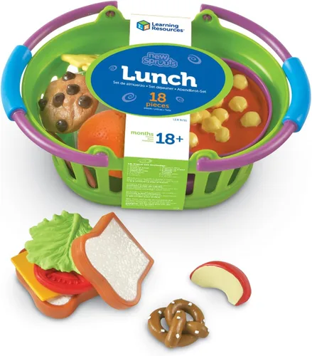 Miniatura 2 de Learning Resources New Sprouts Canasta de Almuerzo, Comida de Juguete, Set de 18 Piezas, Edades 18 Meses+