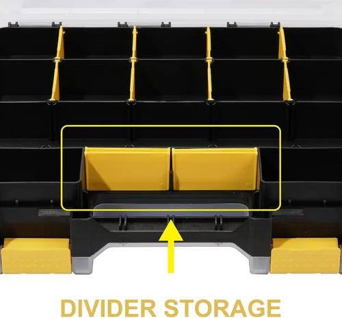 Miniatura 7 de Mayouko Organizador de Herramientas de Doble Cara, Separadores de Plástico Extraíbles Personalizables, Caja de Almacenamiento de Hardware, Excelente