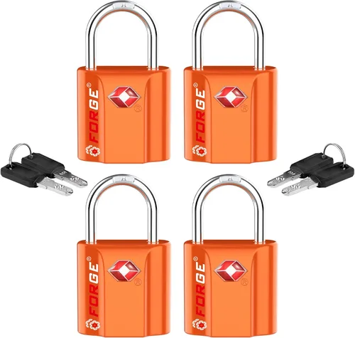 Miniatura 13 de Cerraduras de equipaje aprobadas por la TSA, cerraduras de viaje con llave de hoyuelo ultra seguras con cuerpo de aleación de zinc