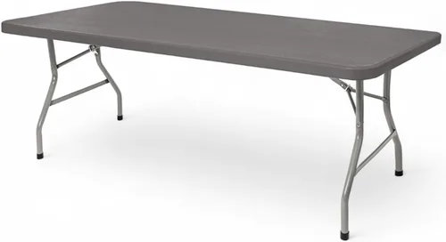 OEF Furnishings OEFBT Series Mesa plegable rectangular de grado comercial, diseño de resina moldeada por soplado de alta resistencia con marco de