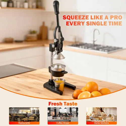 Miniatura 7 de Exprimidor manual de hierro fundido, exprimidor comercial de limón, exprimidor de cítricos profesional, ideal para extraer jugo de limones, naranjas