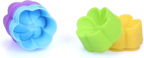 Miniatura 4 de Mini Begonia - Moldes de silicona para hornear, paquete de 24 unidades, moldes reutilizables para magdalenas, moldes de 2 pulgadas (2.0 in)