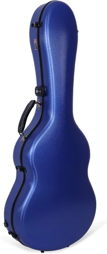 Miniatura 12 de Crossrock Air Carbon - Funda para guitarra clásica 4/4, carcasa rígida de fibra de carbono 100% con mochila y funda protectora, color rojo