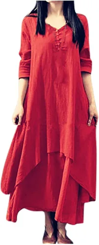 Vestido largo vintage de caftán para mujer, manga corta, cuello en V, a rayas, patchwork, vestidos de vacaciones en la playa