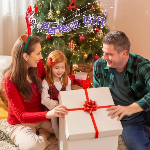 Miniatura 7 de Lewtemi Juego de 2 instrumentos musicales que incluyen trompeta de juguete y saxofón, trompeta de plástico, juguete educativo de Navidad, regalo