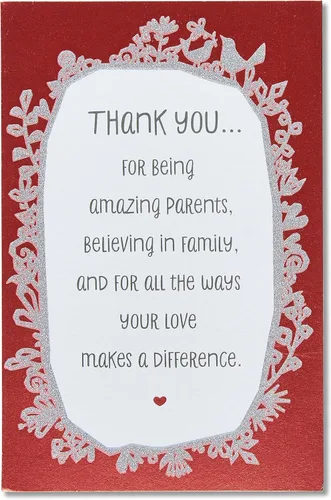 American Greetings Tarjeta de aniversario para padres (Gracias)