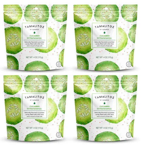Miniatura 36 de Tamalitoz - Mango para masticar labios, caramelo duro mexicano de mango picante relleno de chile, lima y sal marina, caramelo de fruta hecho a mano