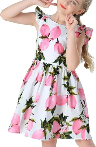 Miniatura 217 de Vestido de verano para niña, de algodón, con diseño floral