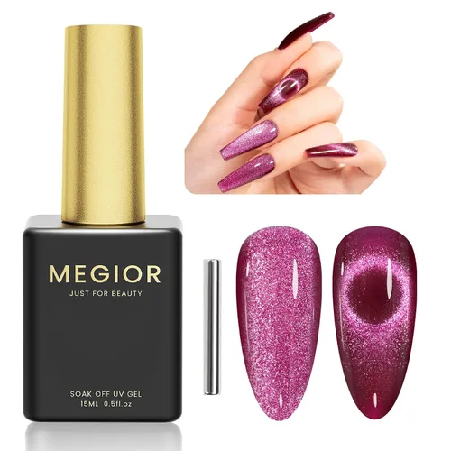 Miniatura 11 de MEGIOR Esmalte de uñas de gel azul de 0.5 onzas líquidas, color azul grisáceo, lámpara LED UV, esmalte de gel para manicura y pedicura