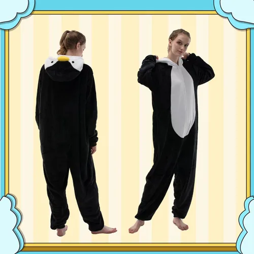Miniatura 3 de COSUSKET Pijama unisex para adultos, pijama de franela para cosplay, disfraz de Halloween de una pieza, ropa de dormir para el hogar