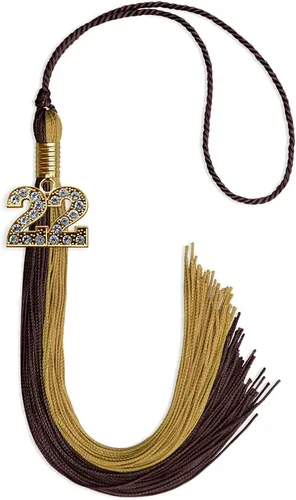 Miniatura 174 de Endea Graduation Borla de doble color con dije dorado (negro/oro brillante, 2022)