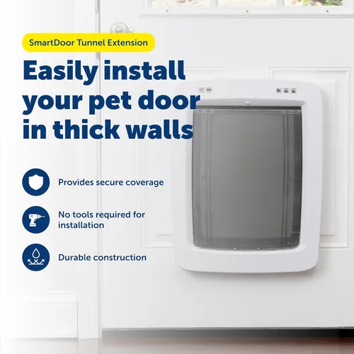 Miniatura 2 de PetSafe SmartDoor ZAC19-17244 - Extensión de túnel para puertas y paredes gruesas, tamaño mediano, para gatos y perros