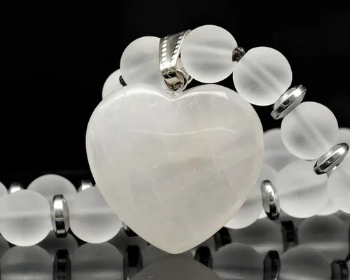 Miniatura 41 de Colgante de corazón de aventurina natural, Collar de cuentas de aventurina genuina, Collar de piedra verde, Collar de piedras preciosas, Cuentas
